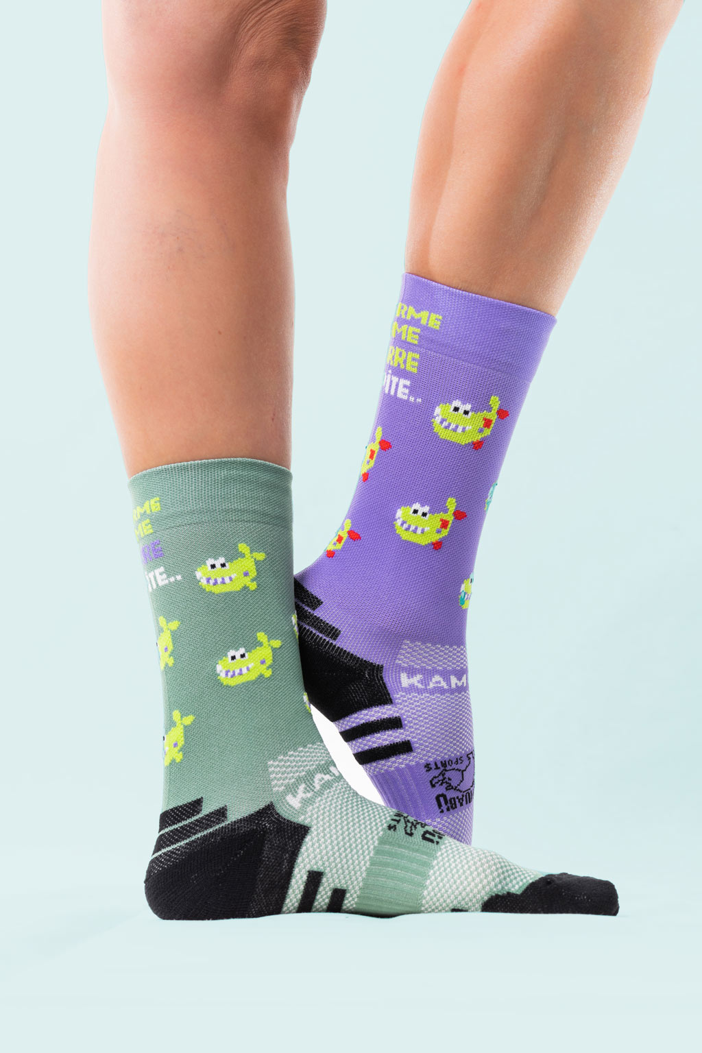 CALCETINES SUSHI color verde de Running (1 HILO) • Kamuabu Sports - Ropa  running, ciclismo y crossfit
