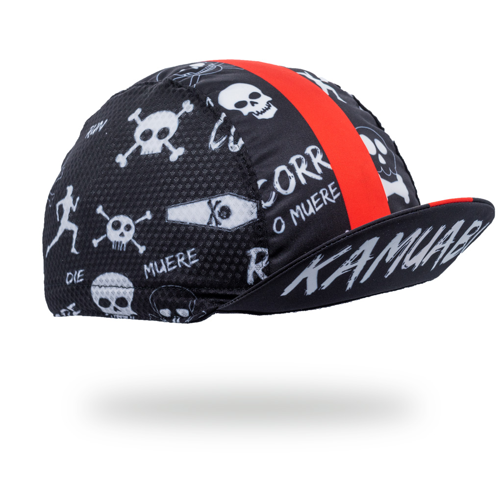 Gorra Running / Ciclismo - #CORREOMUERE • Kamuabu Sports - Ropa running,  ciclismo y crossfit