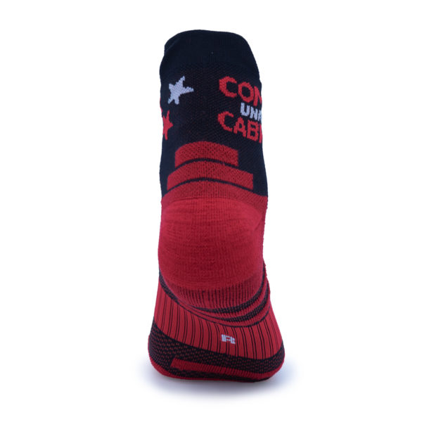 Calcetines Tobilleros "COMOUNACABRA" de Running - ROJO/NEGRO - Imagen 2