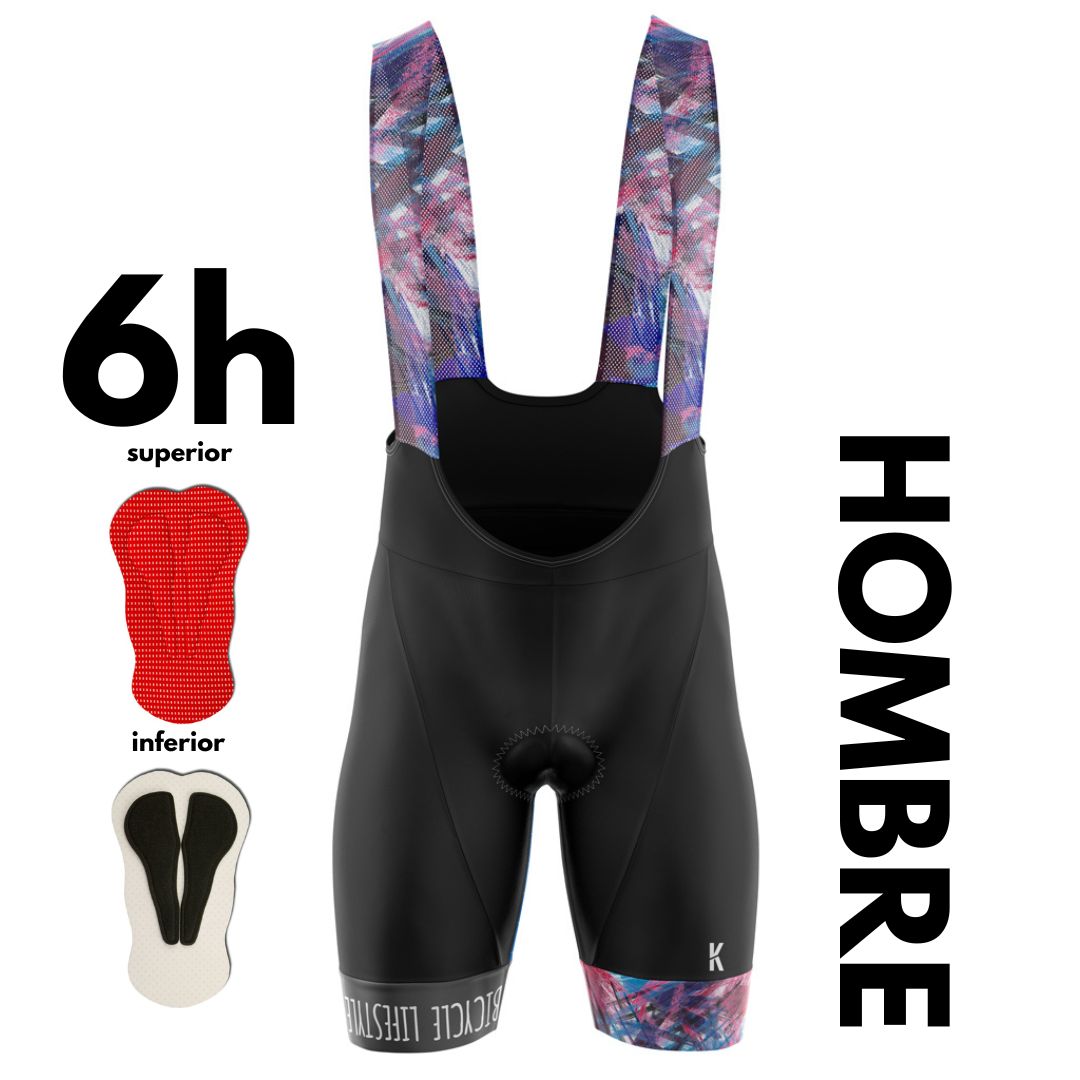 Culotte HOMBRE Ciclismo RBN RACING TEAM Endurance +6h con tirantes PLANOS •  Kamuabu Sports - Ropa running, ciclismo y crossfit