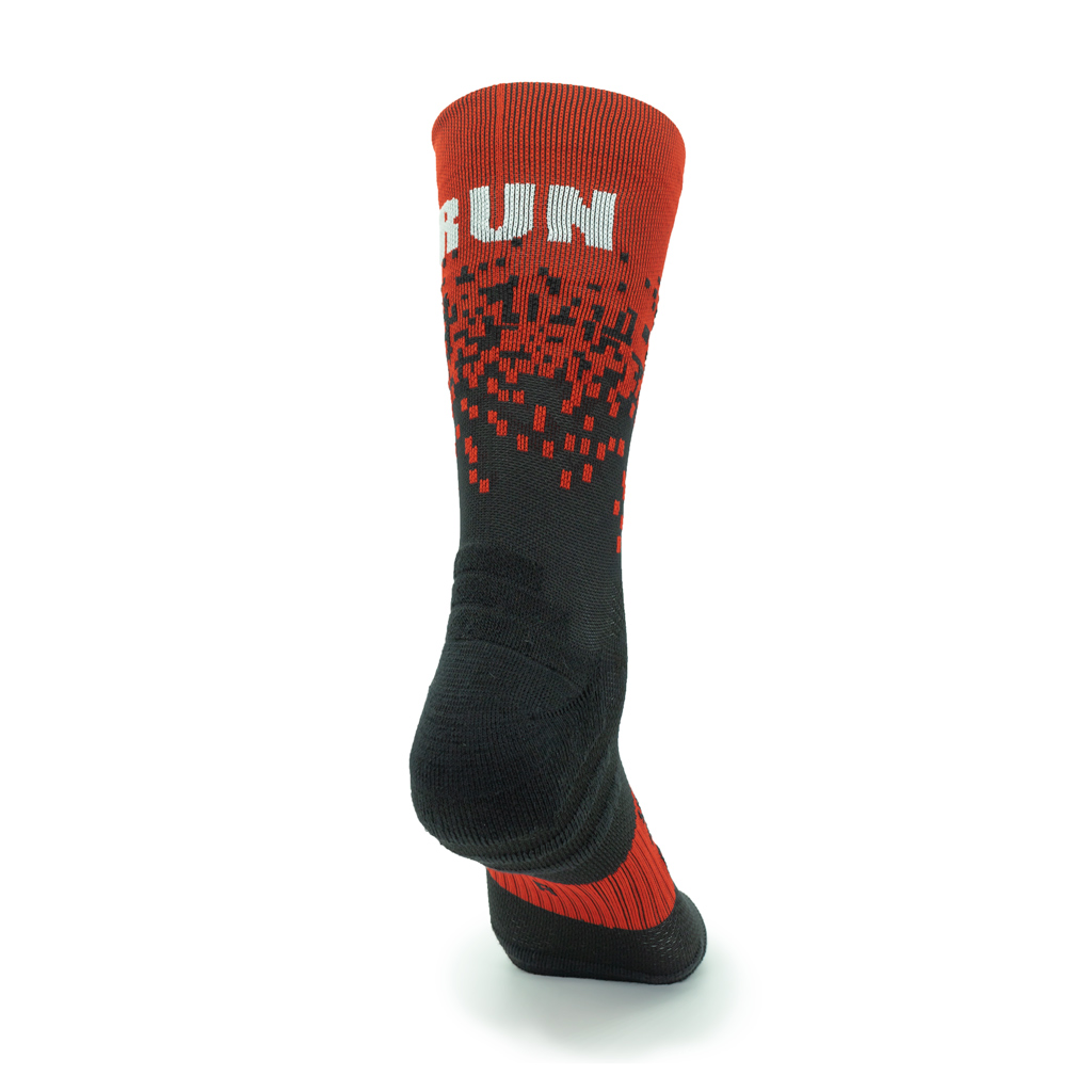 "RUN PIXEL" CAÑA 2 HILOS de Running - unisex - color ROJO/NEGRO • Sports - Ropa running, y crossfit