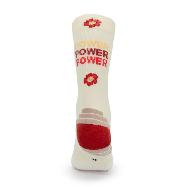 CALCETINES "POWER FLOWER" de RUNNING (CREMA) - Imagen 5